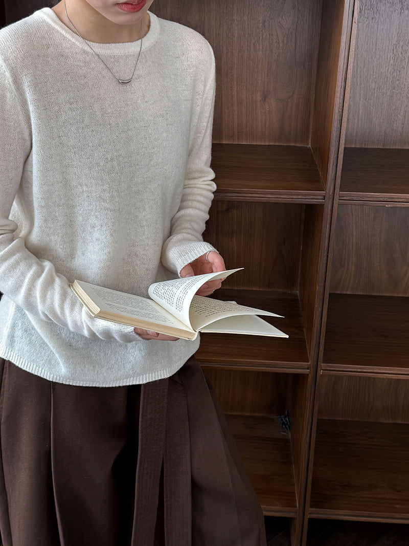 (48H出貨)韓系高級感百搭修身顯瘦羊毛針織打底衫-3色