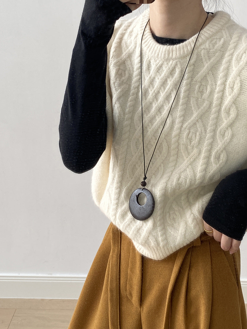 (48H出貨)糖果色圓領麻花軟糯針織背心馬甲-6色