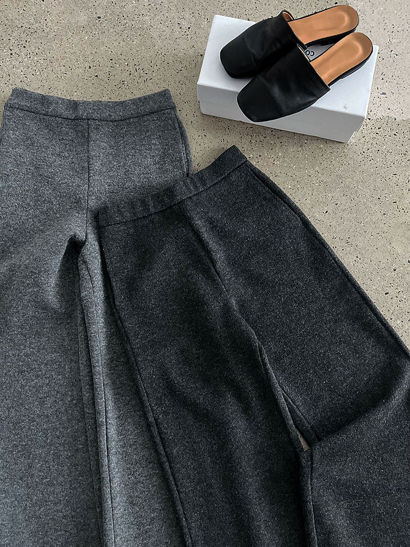 韓版時髦鬆弛顯瘦喇叭屁簾褲-2色