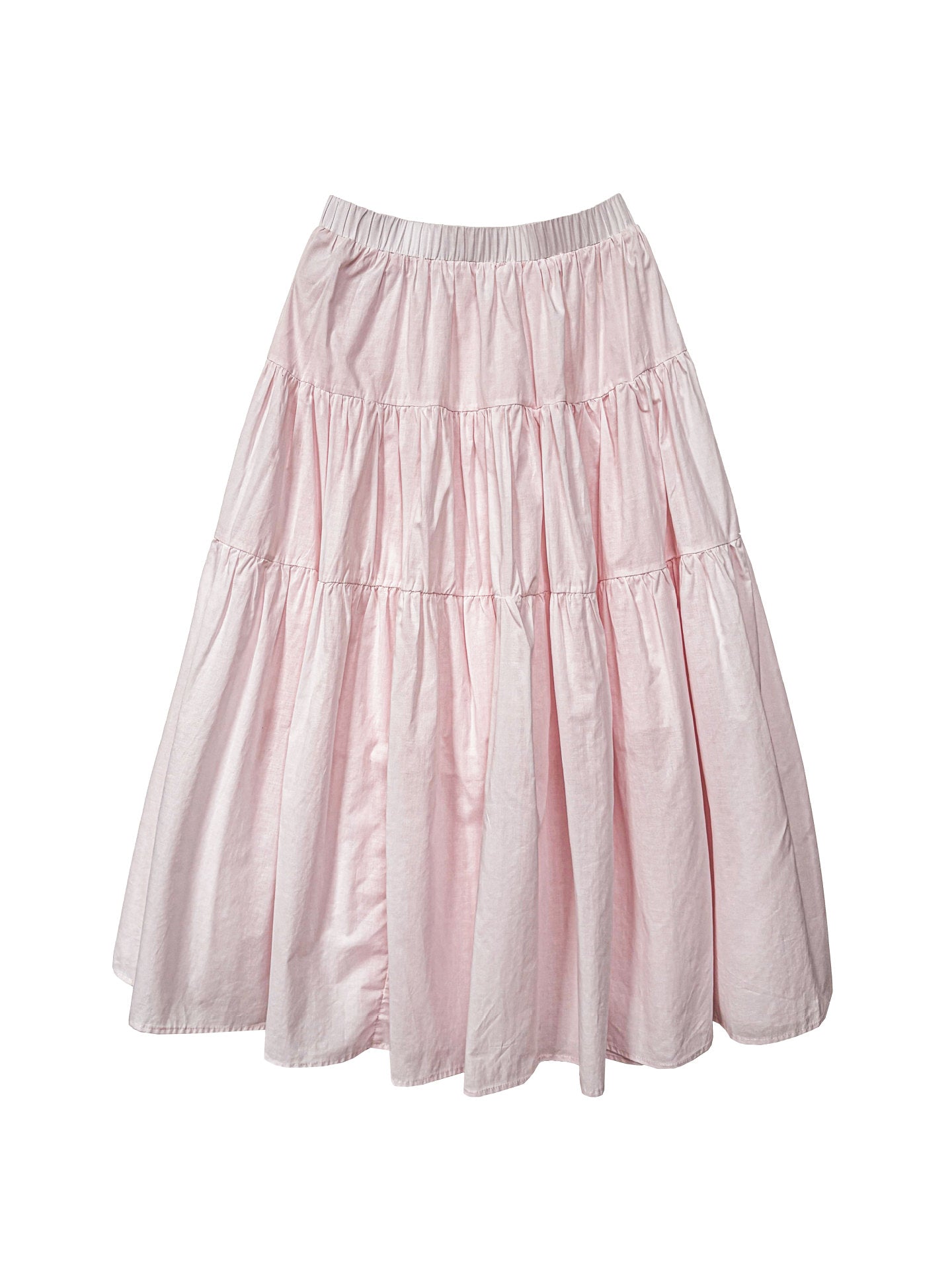 春感甜美娃娃衫+褶皺大擺半身裙-兩件式套裝-2色