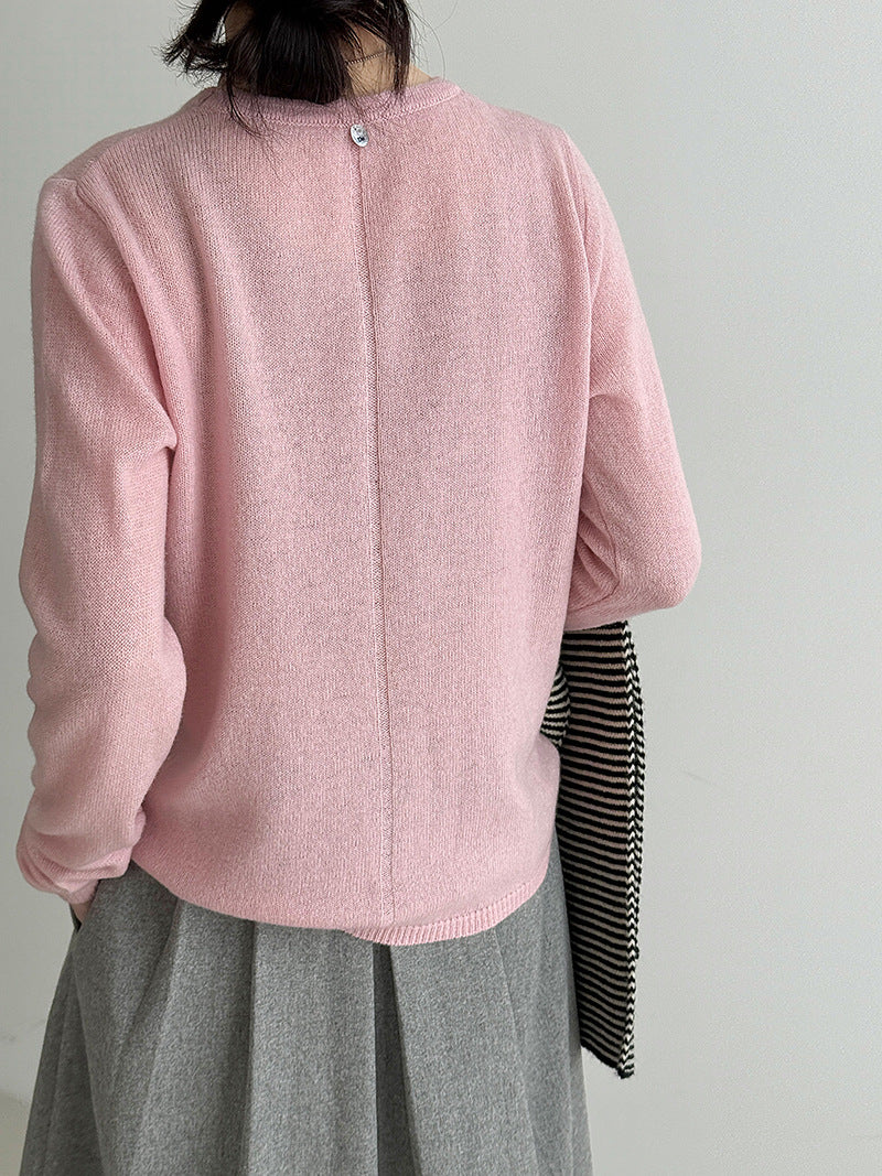 (48H出貨)韓系高級感百搭修身顯瘦羊毛針織打底衫-3色