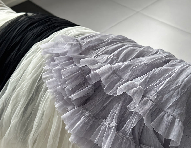 韓版氛圍感大裙襬純色寬鬆半身裙-2色