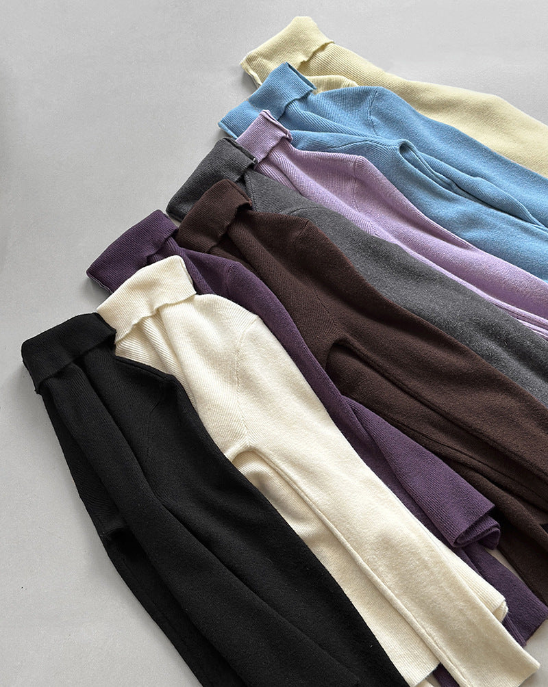 (48H出貨)韓系氣質純色內搭半高領打底衫-8色