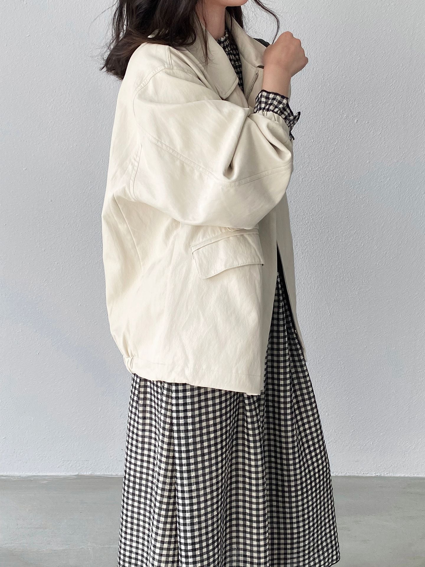 復古蛋白皮設計感短款PU皮衣夾克外套-2色