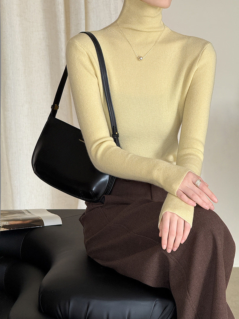 (48H出貨)韓系氣質純色內搭半高領打底衫-8色