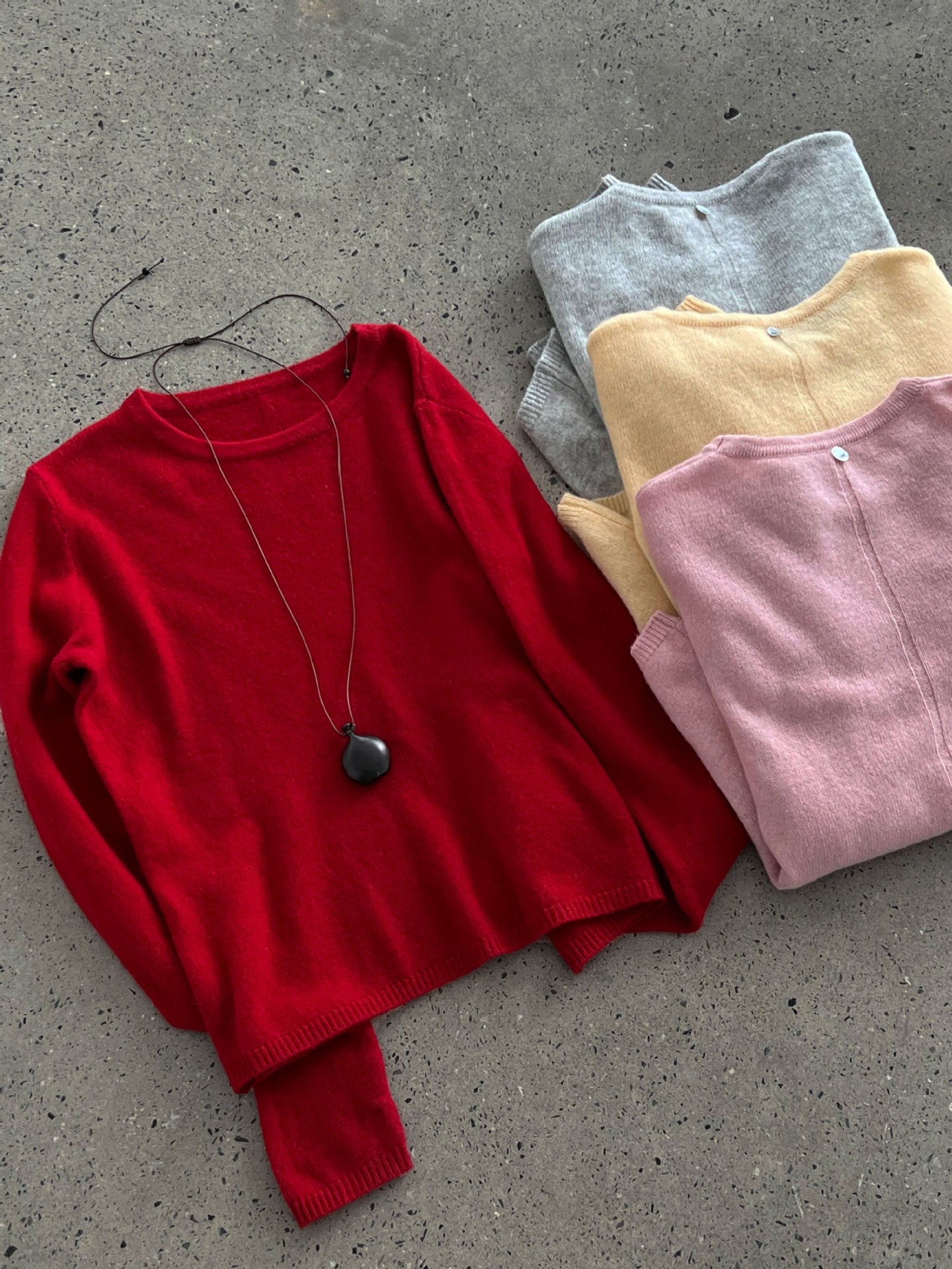 (48H出貨)韓系高級感百搭修身顯瘦羊毛針織打底衫-3色