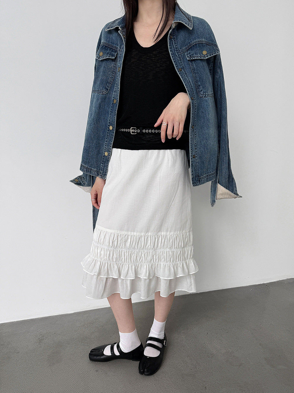 修身顯瘦通勤百搭U領冰絲短袖T恤-7色