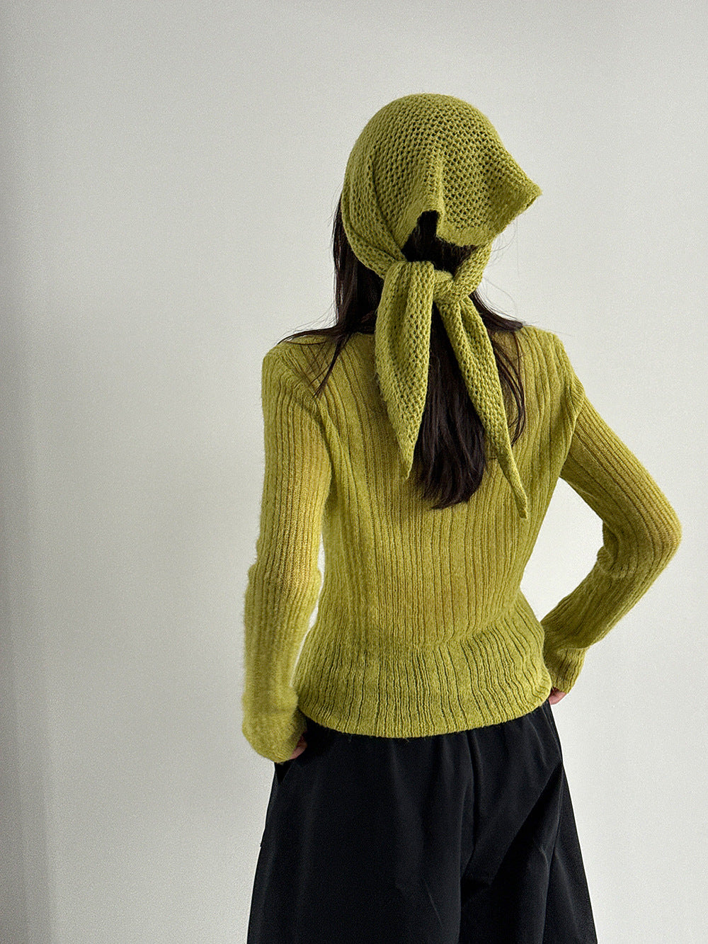 輕奢慵懶軟糯羊毛針織衫+披肩-兩件式套裝-5色