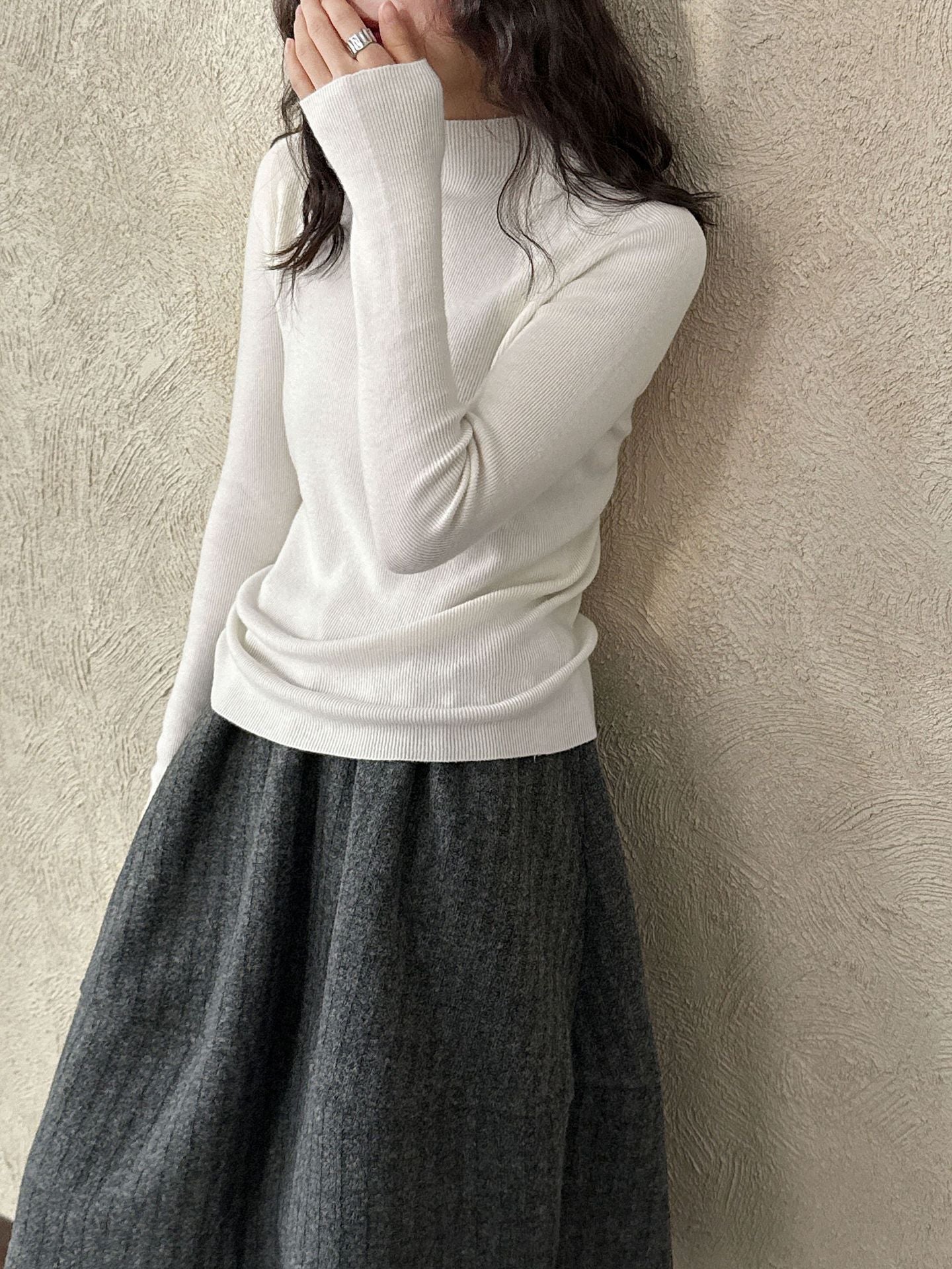 羊毛半高領無縫修身顯瘦內搭打底衫-8色