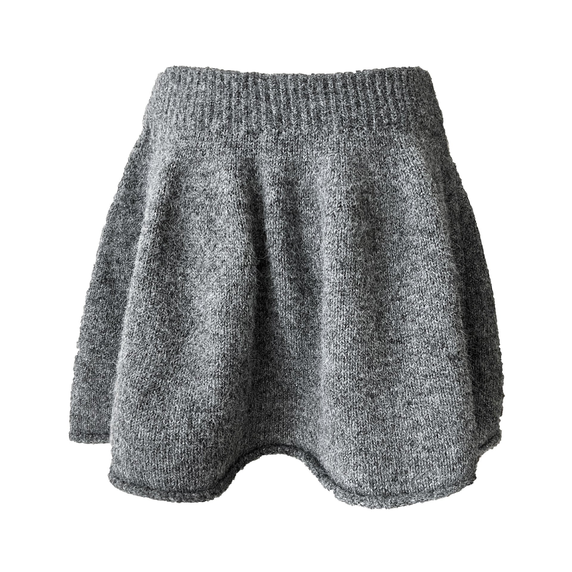 韓系軟糯休閒針織毛衣+卷邊A字短裙-兩件式套裝-3色