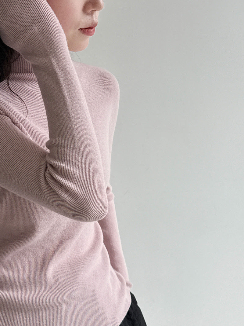 羊毛半高領無縫修身顯瘦內搭打底衫-8色