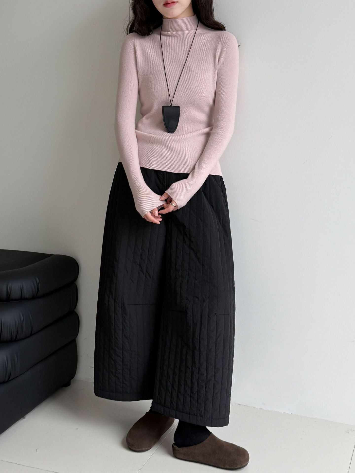 羊毛半高領無縫修身顯瘦內搭打底衫-8色