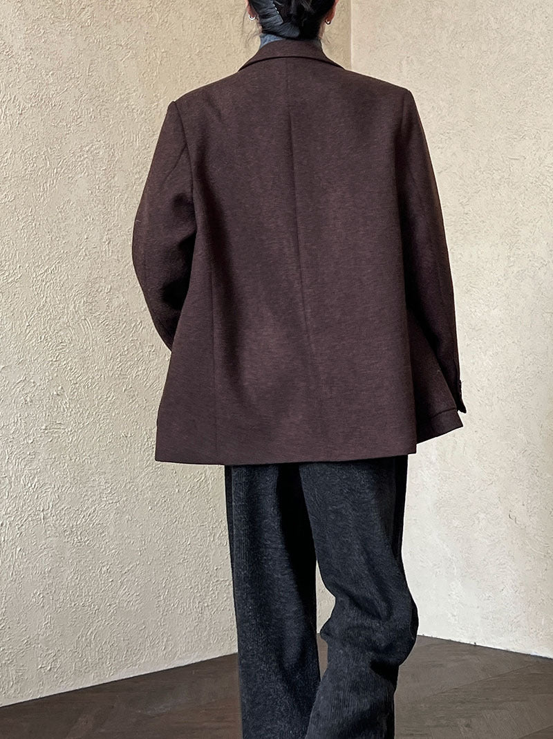韓版50%羊毛闊氣大版西裝外套-2色