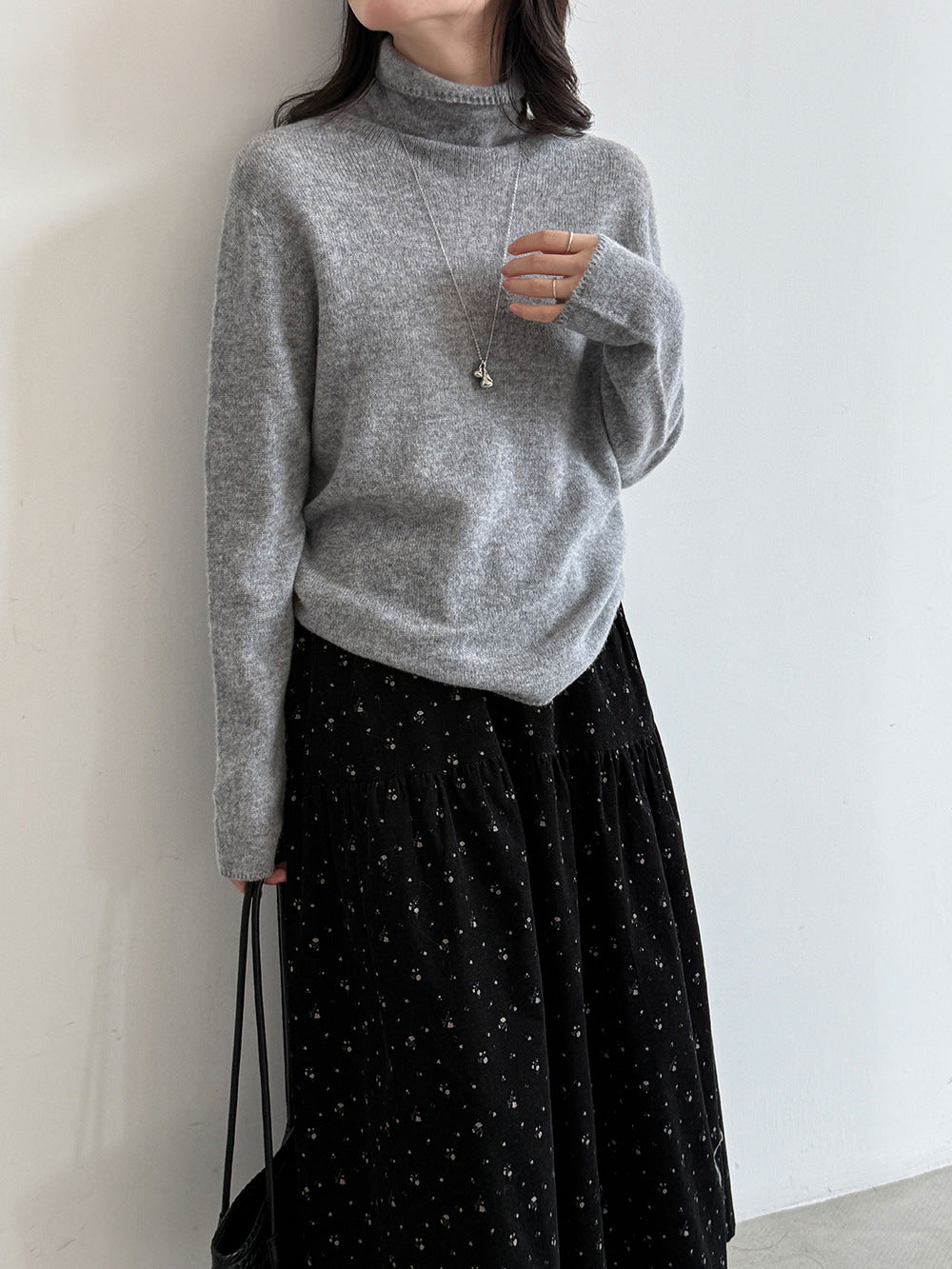 軟糯綿羊毛堆堆領針織打底衫-5色