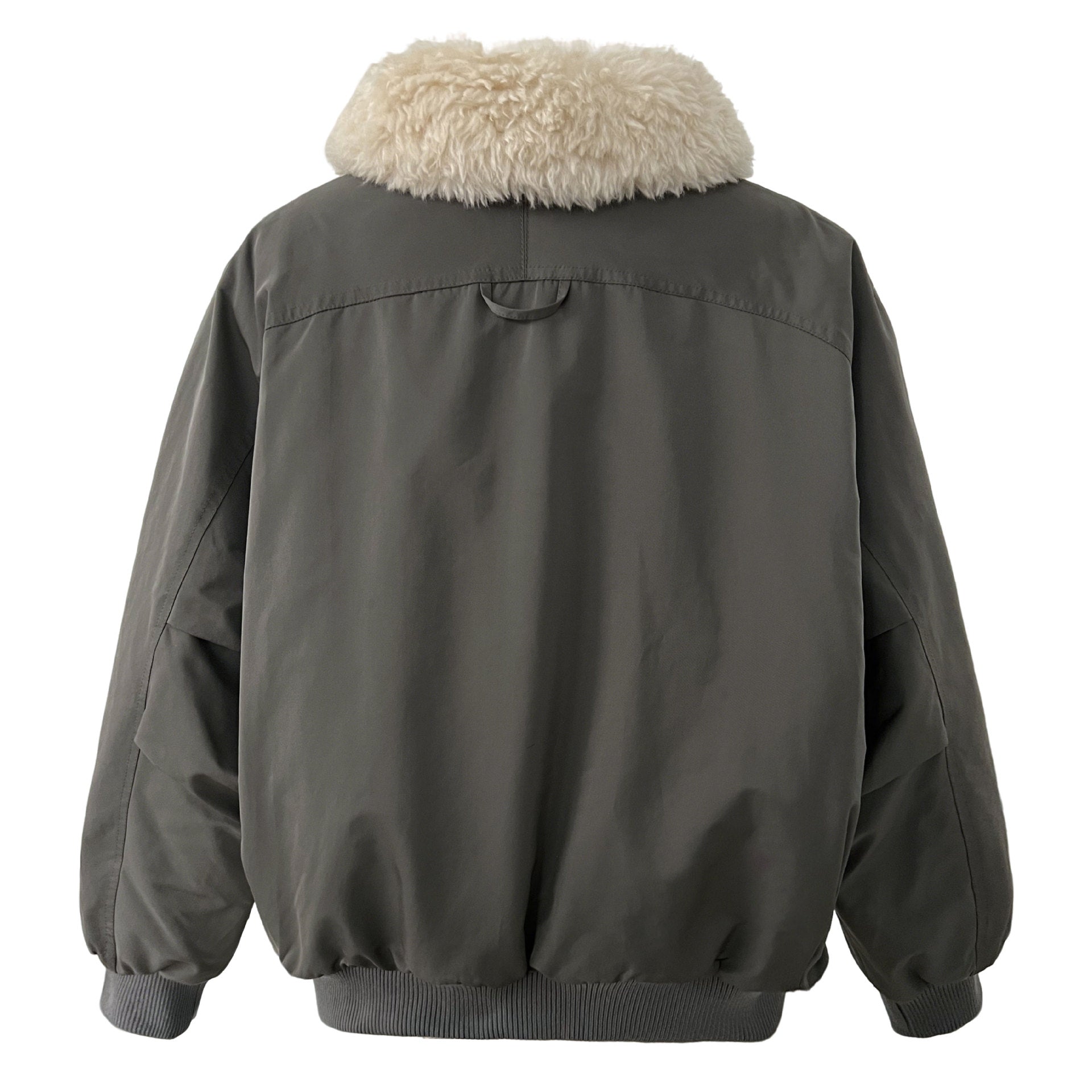 韓系保暖毛毛領夾棉夾克外套-2色