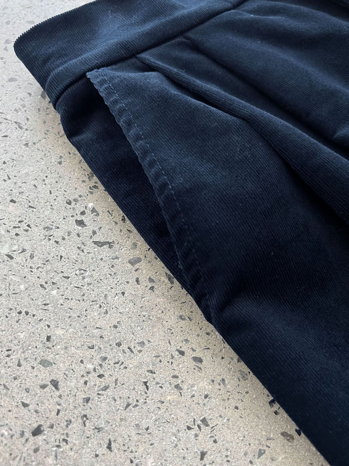 簡約慵懶燈芯絨高腰復古闊腿褲-2色