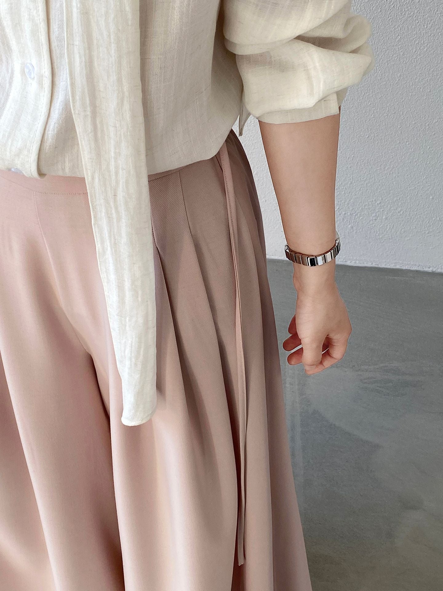 韓系氣質垂感顯瘦高腰西裝闊腿褲-2色