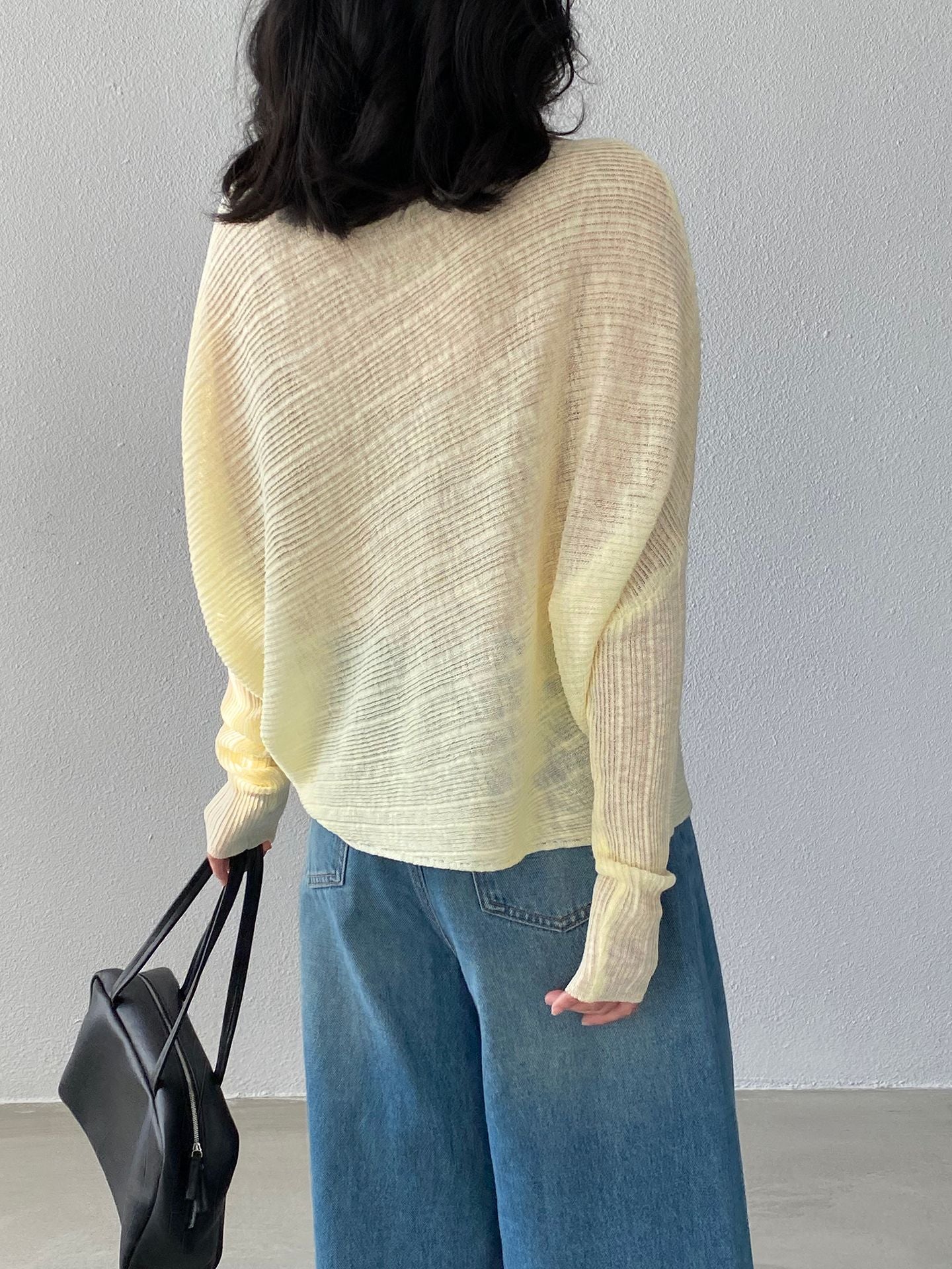 韓系氛圍感慵懶不規則蝙蝠袖針織衫-7色