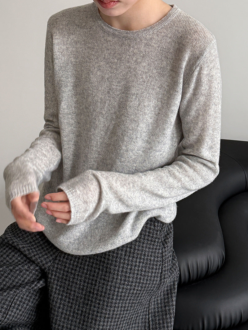 (48H出貨)韓系高級感百搭修身顯瘦羊毛針織打底衫-3色