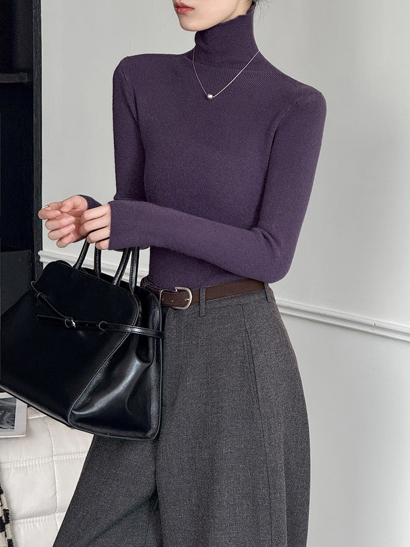 (48H出貨)韓系氣質純色內搭半高領打底衫-8色