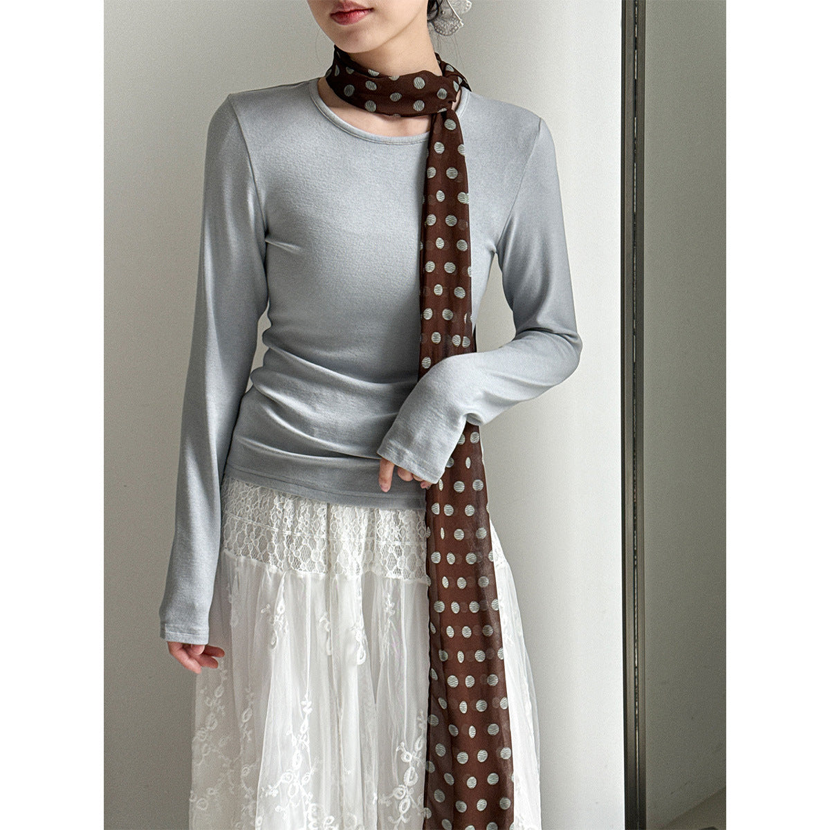 基礎純色簡約正肩百搭修身打底衫T恤-5色