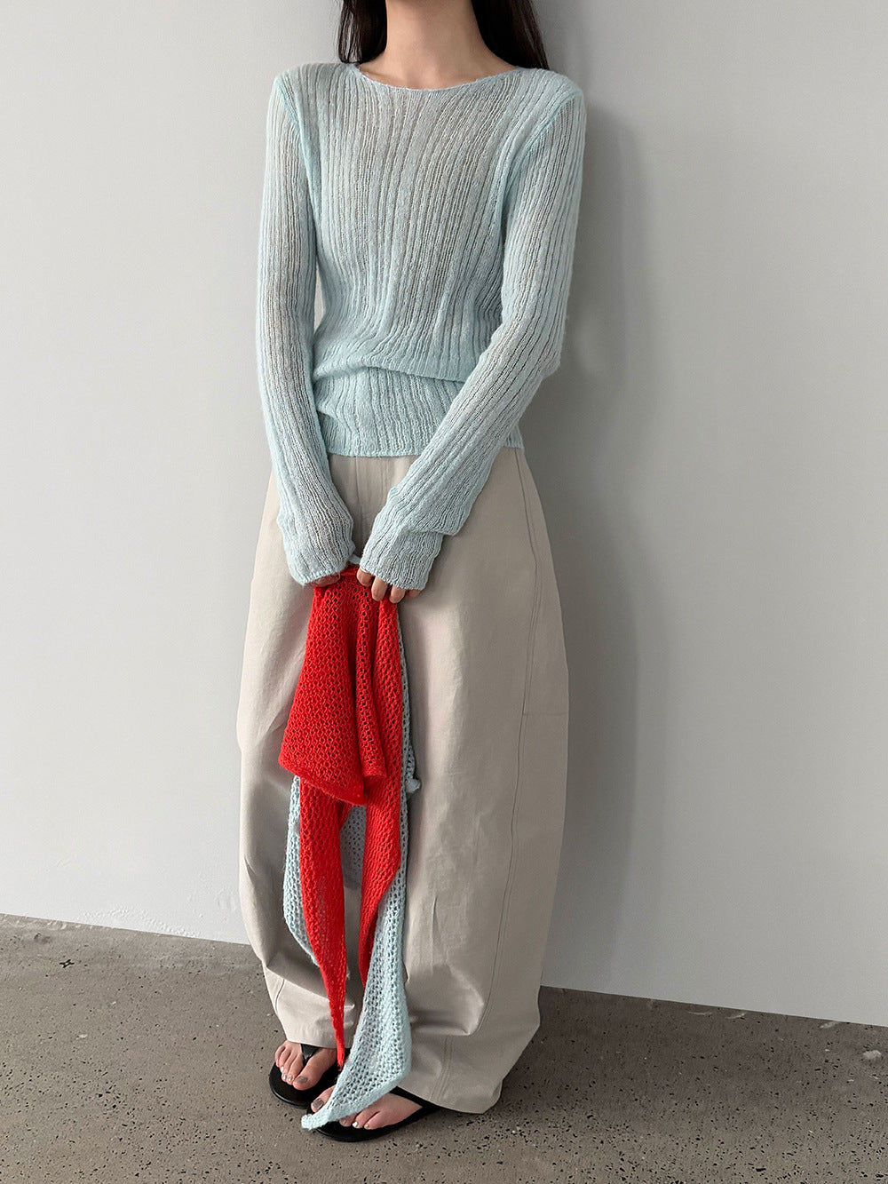 輕奢慵懶軟糯羊毛針織衫+披肩-兩件式套裝-5色