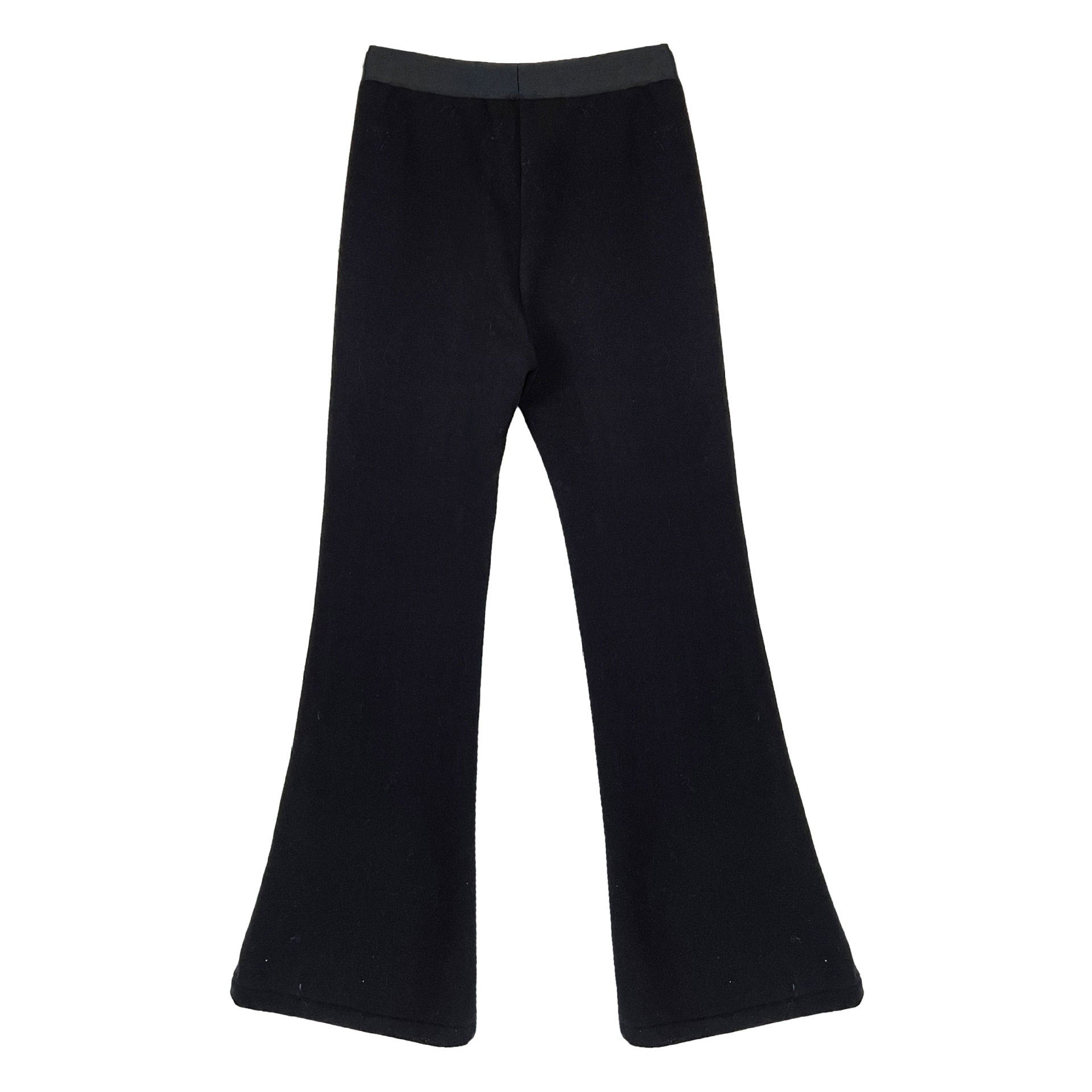 (48H出貨)韓系簡約加絨加厚百搭微喇叭休閒褲-2色