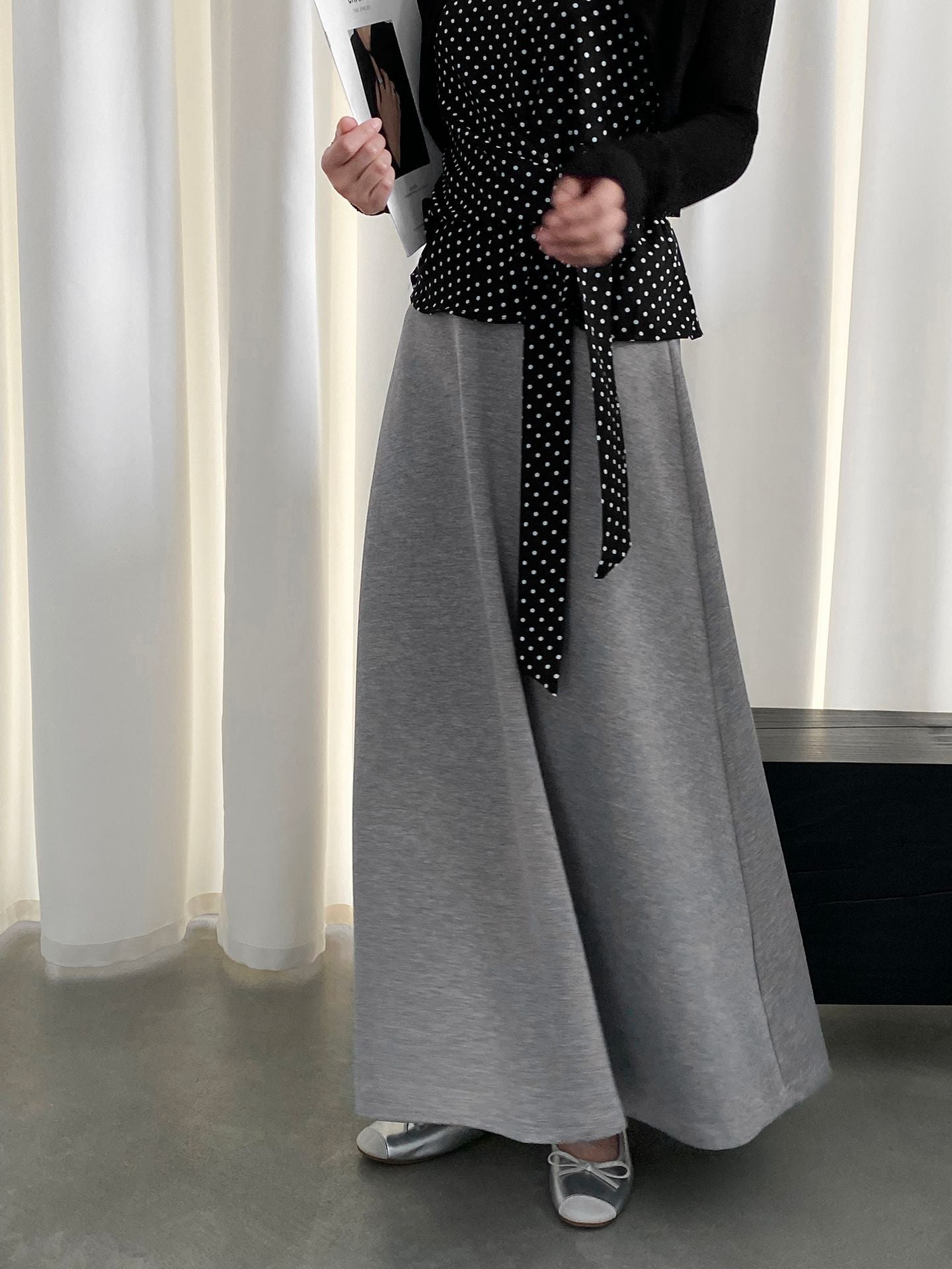 韓系紙片高腰顯瘦遮胯半身裙-2色