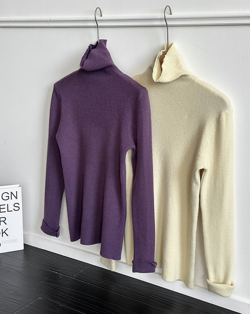 (48H出貨)韓系氣質純色內搭半高領打底衫-8色