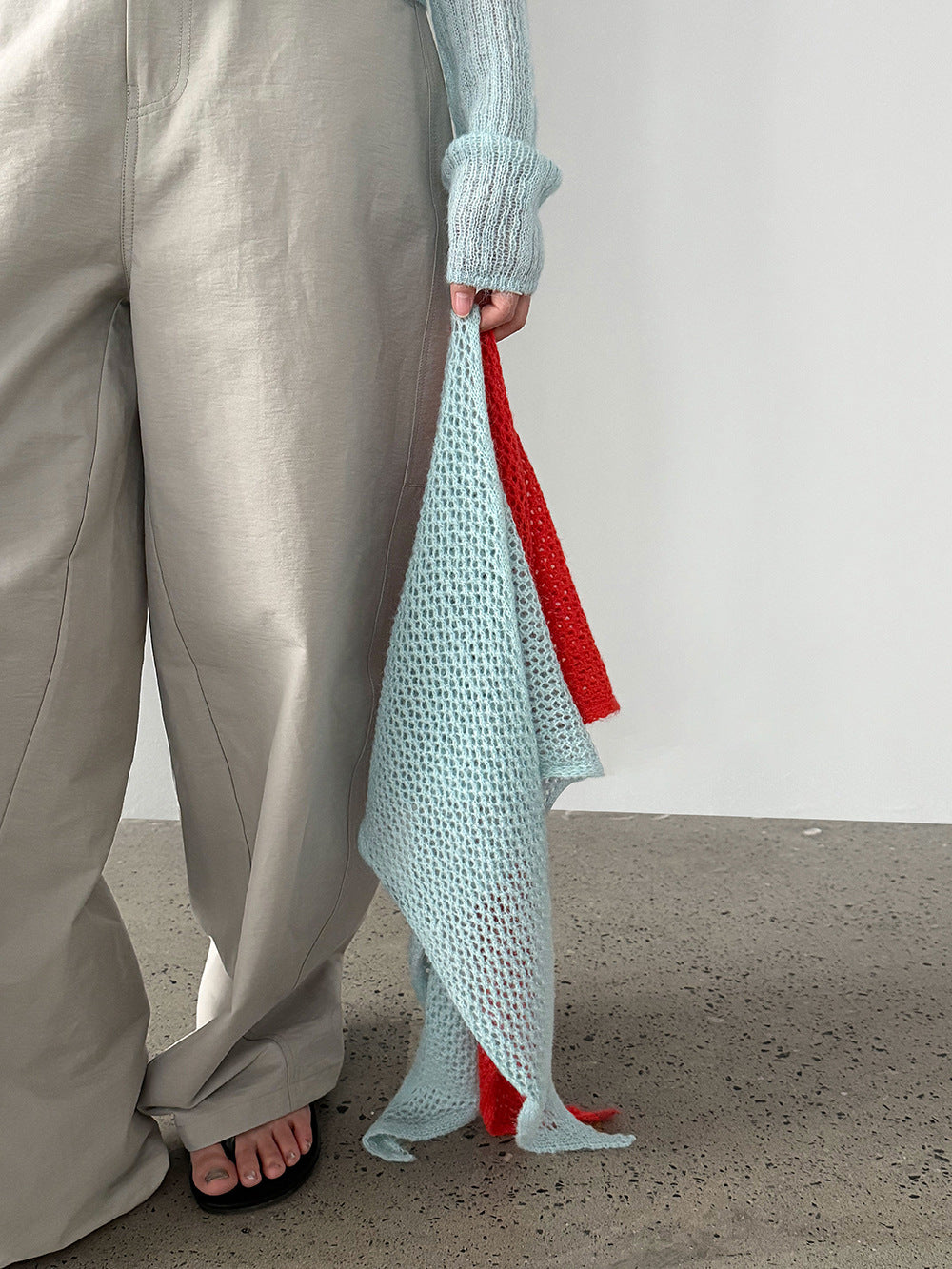 輕奢慵懶軟糯羊毛針織衫+披肩-兩件式套裝-5色