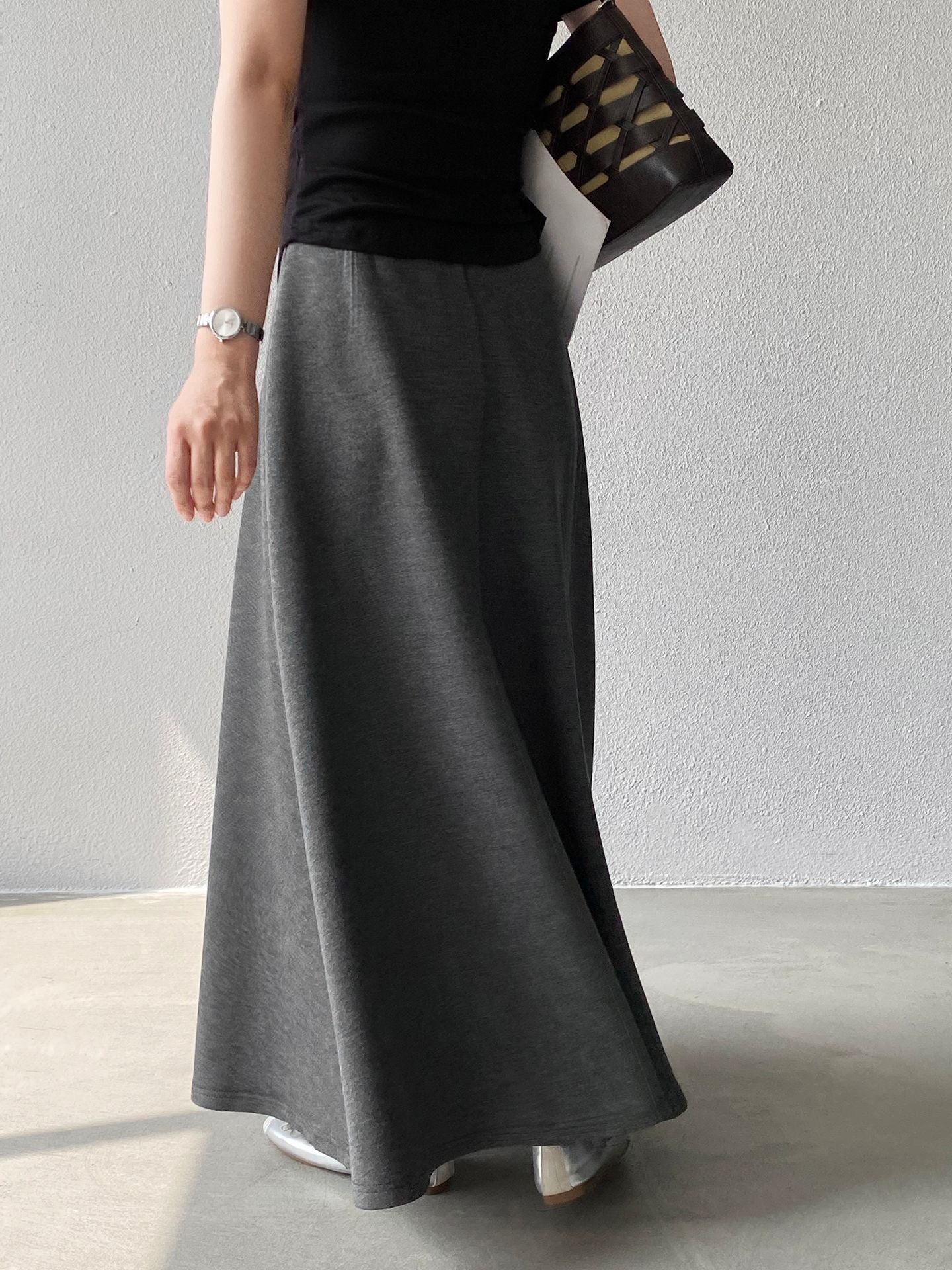 韓系紙片高腰顯瘦遮胯半身裙-2色