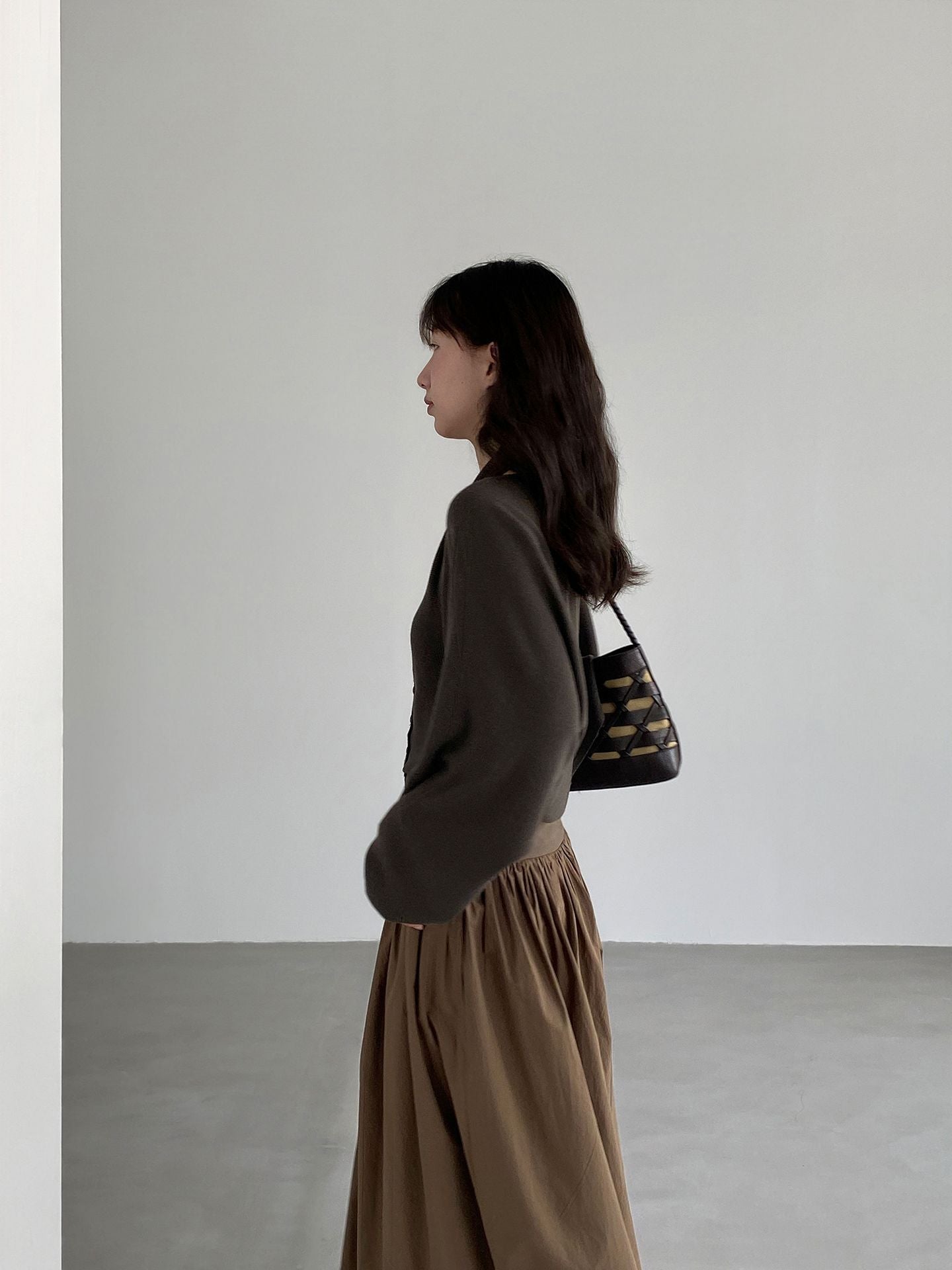 韓系低飽和顯瘦掛脖背心＋針織開衫-兩件式套裝-7色