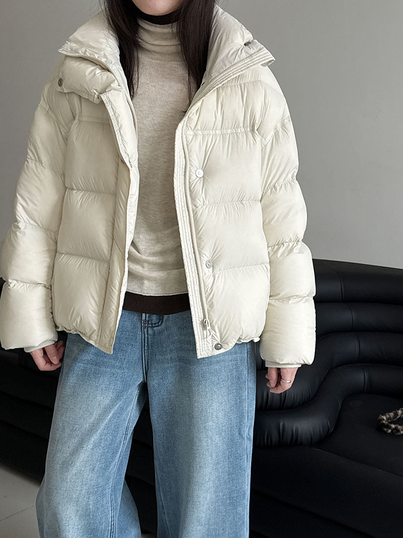 修身顯瘦軟糯撞色高領打底針織衫-3色