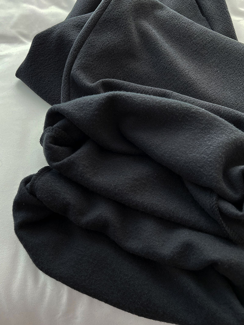 韓系隨性肌理感高腰鬆緊休閒長褲-4色