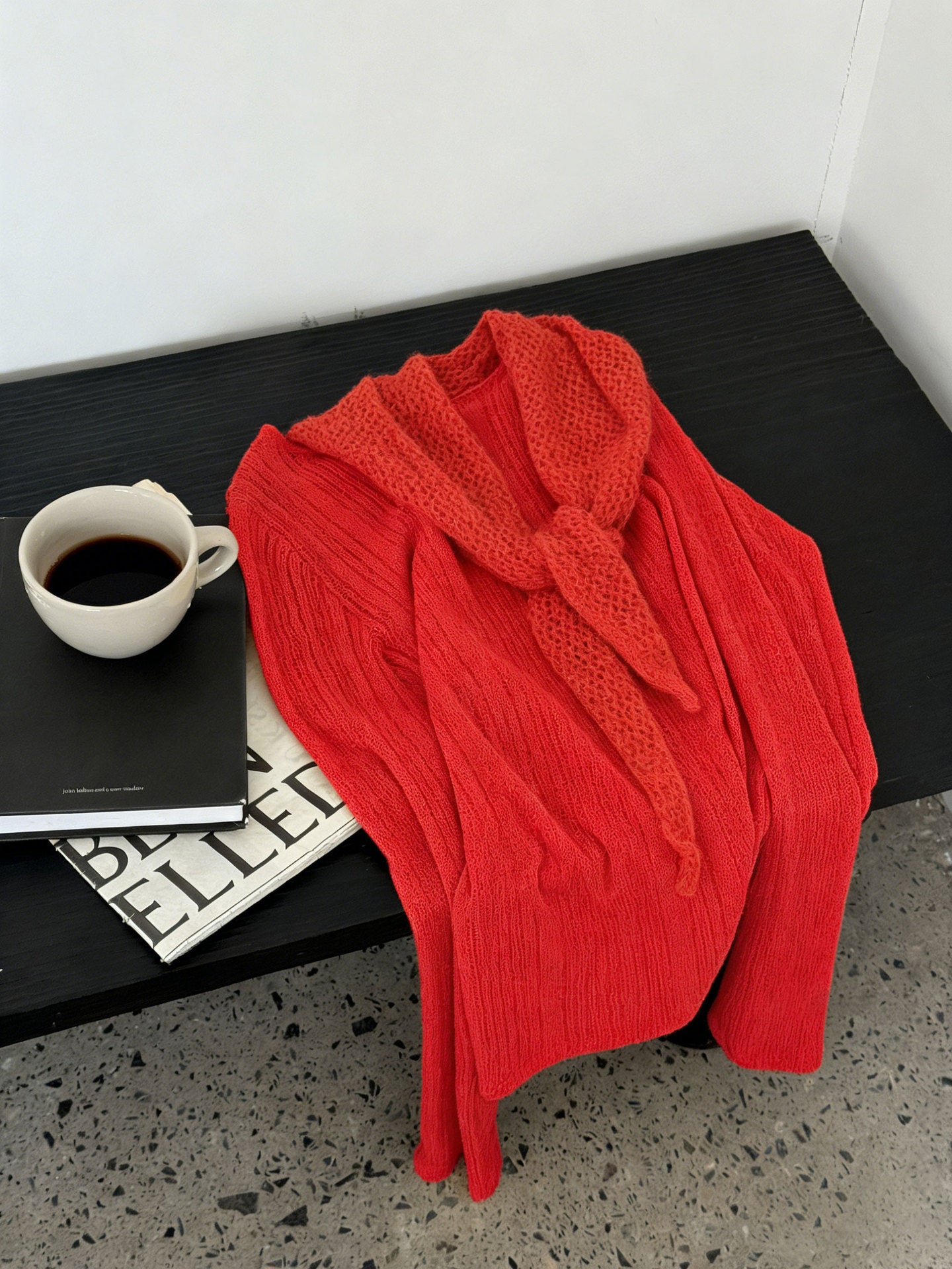 輕奢慵懶軟糯羊毛針織衫+披肩-兩件式套裝-5色