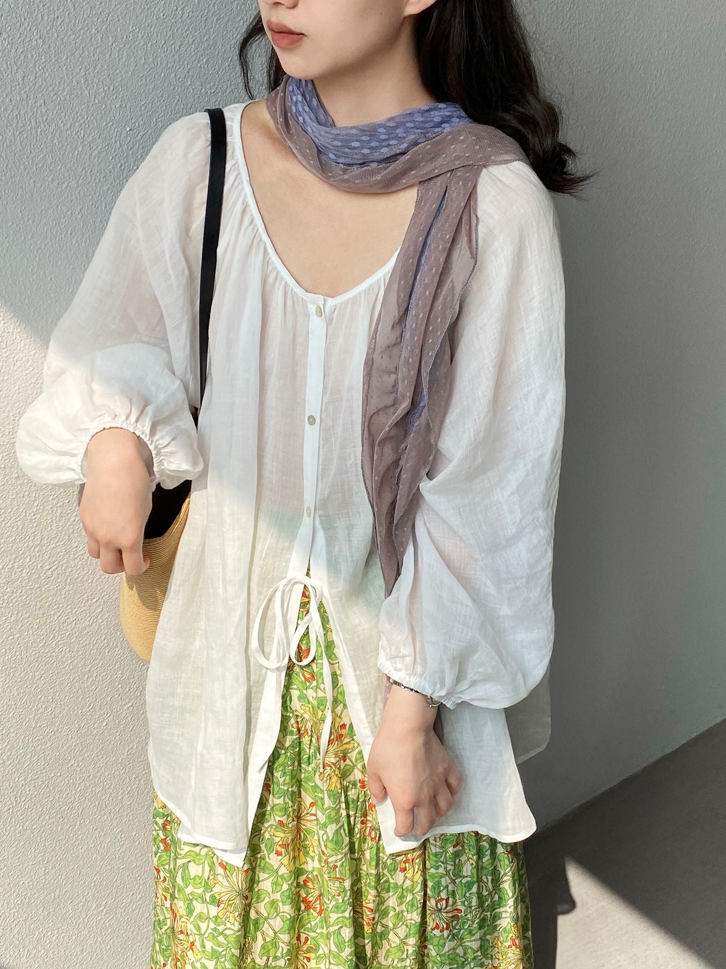 韓系夏田園浪漫小清新碎花半身裙