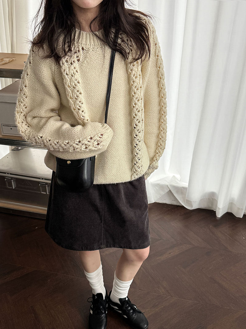 韓系簡約高腰顯瘦包臀燈芯絨半身短裙-5色