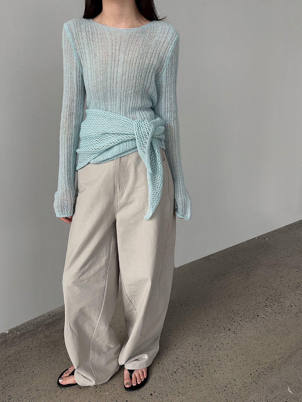 輕奢慵懶軟糯羊毛針織衫+披肩-兩件式套裝-5色