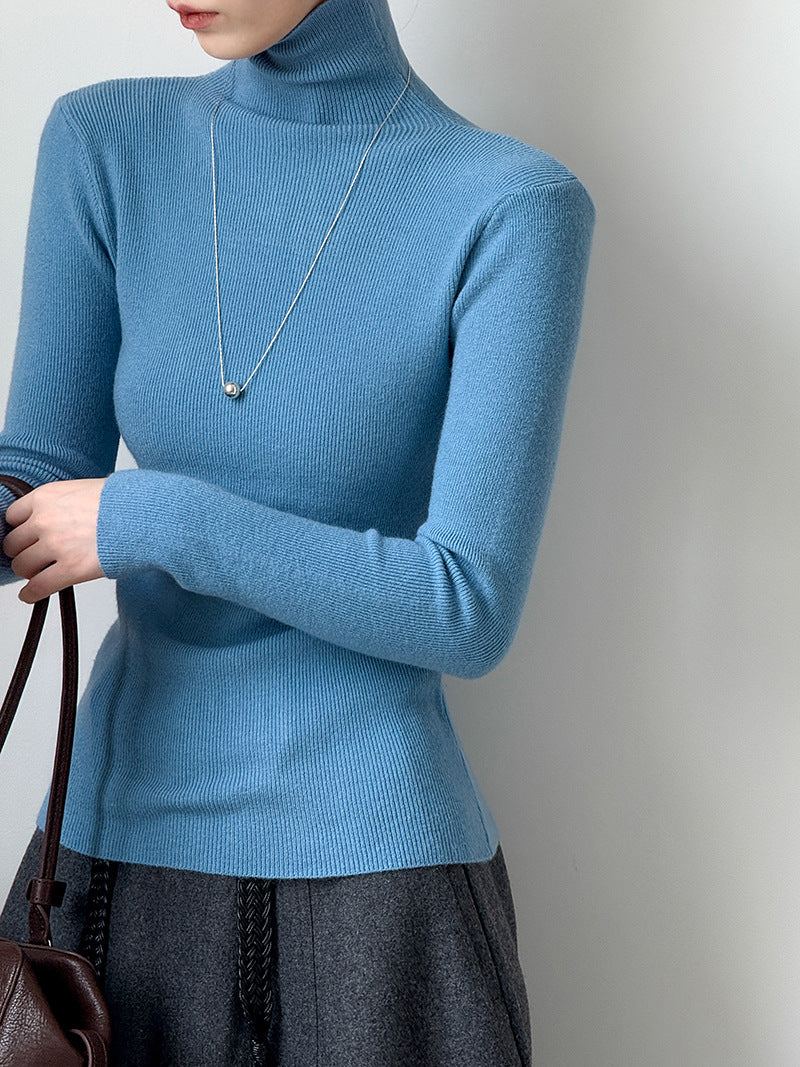 (48H出貨)韓系氣質純色內搭半高領打底衫-8色