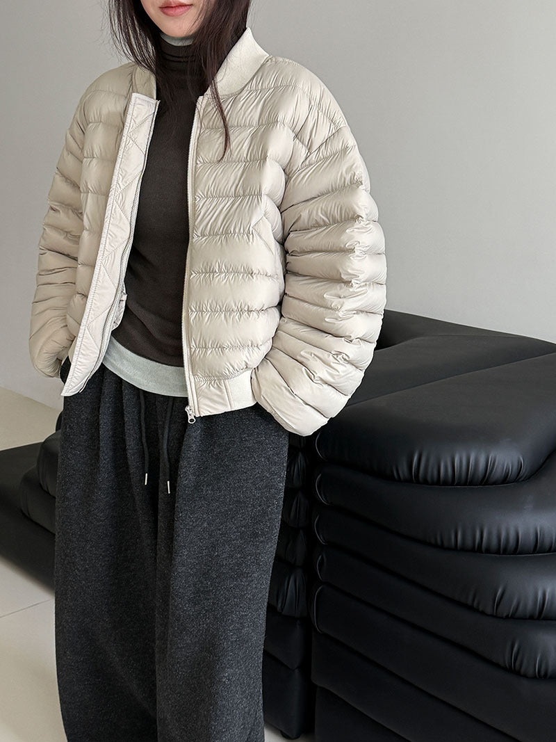 修身顯瘦軟糯撞色高領打底針織衫-3色