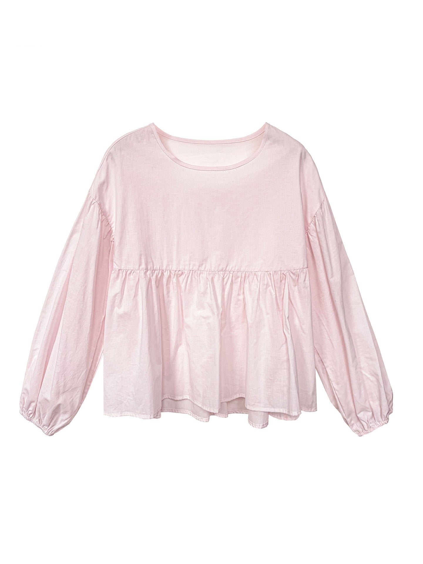 春感甜美娃娃衫+褶皺大擺半身裙-兩件式套裝-2色