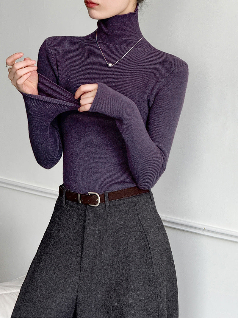 (48H出貨)韓系氣質純色內搭半高領打底衫-8色