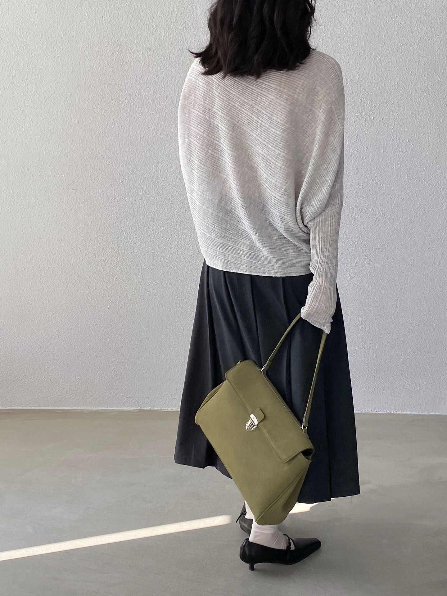 韓系氛圍感慵懶不規則蝙蝠袖針織衫-7色