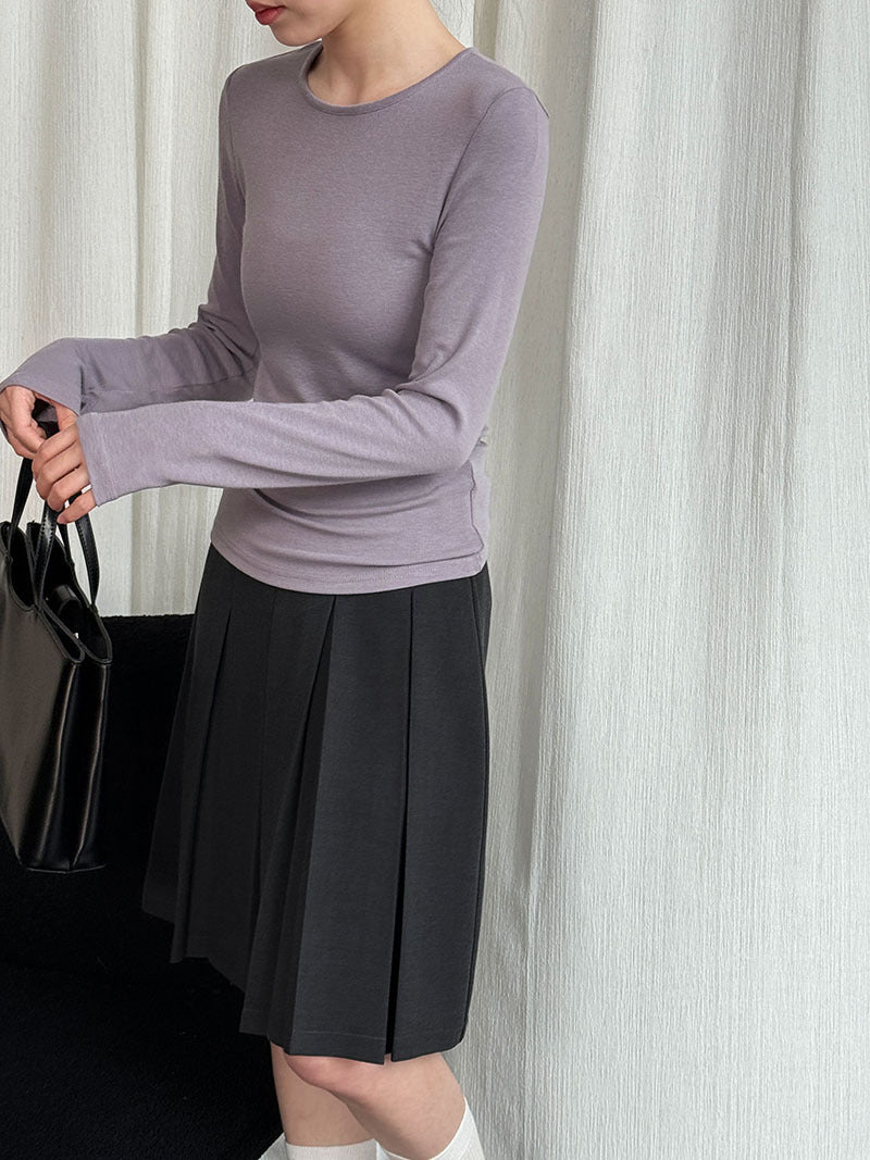 基礎純色簡約正肩百搭修身打底衫T恤-5色