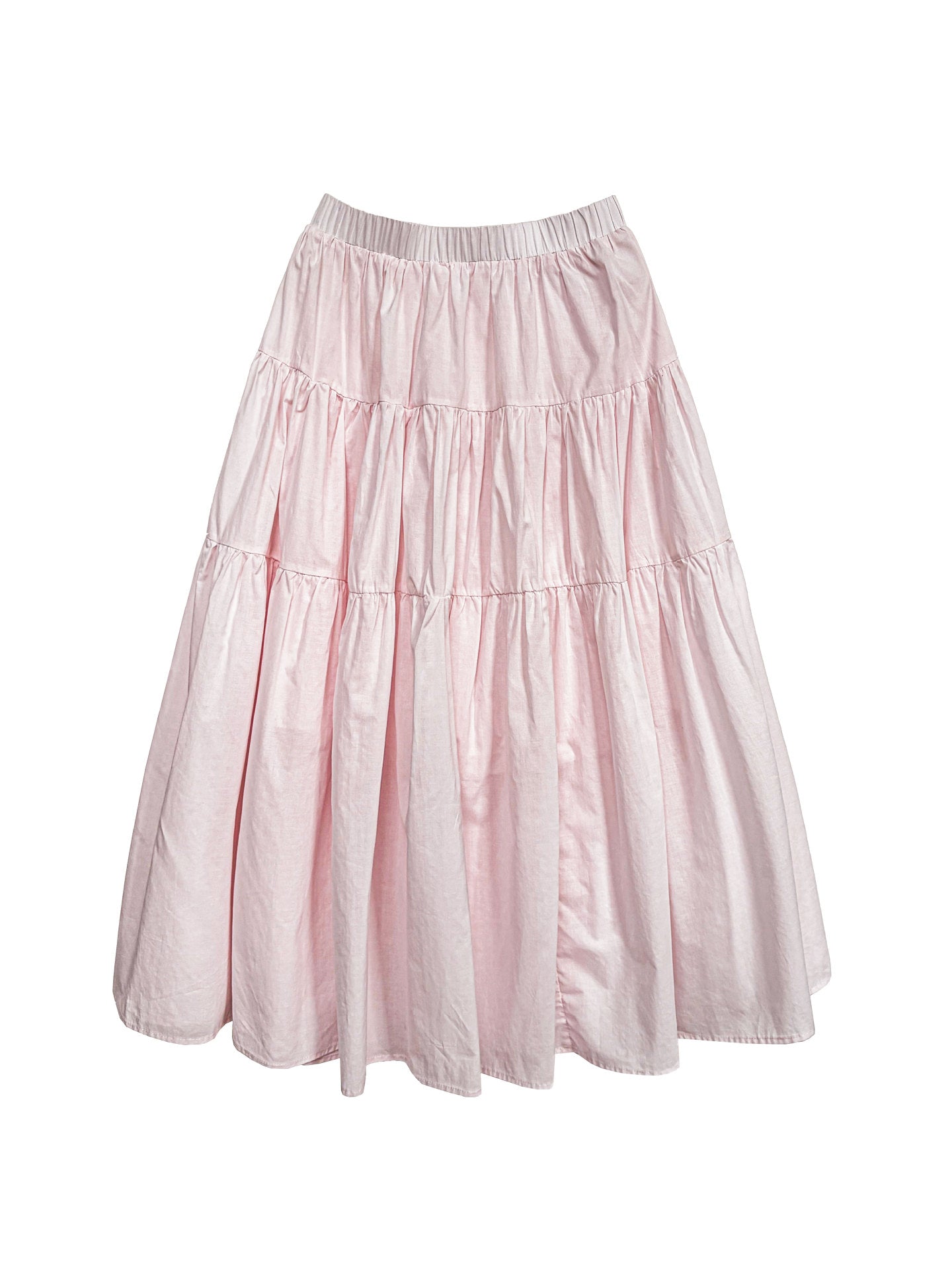 春感甜美娃娃衫+褶皺大擺半身裙-兩件式套裝-2色