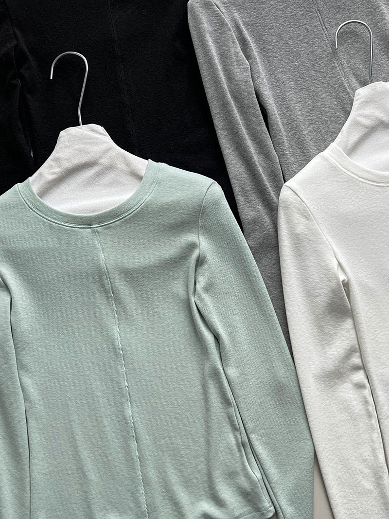 韓系高級感百搭顯瘦修身打底衫-4色