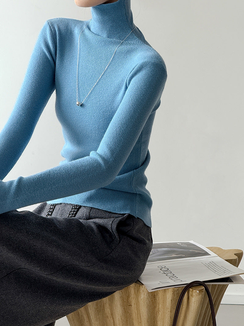 (48H出貨)韓系氣質純色內搭半高領打底衫-8色