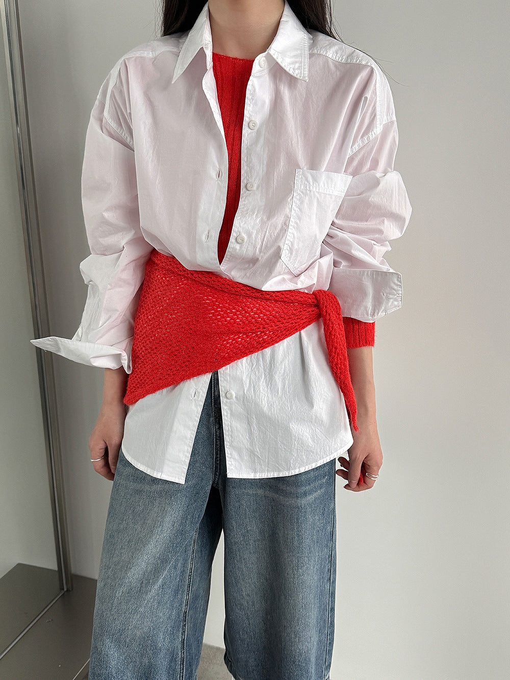 輕奢慵懶軟糯羊毛針織衫+披肩-兩件式套裝-5色