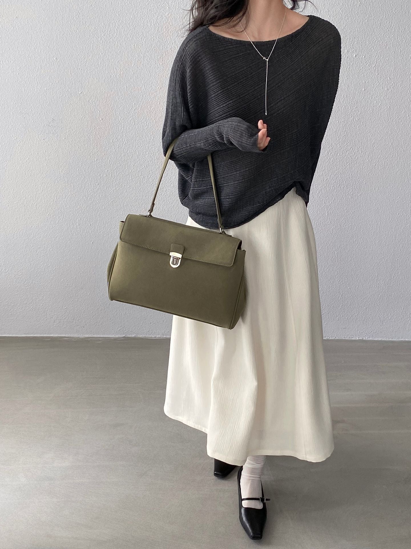 韓系氛圍感慵懶不規則蝙蝠袖針織衫-7色