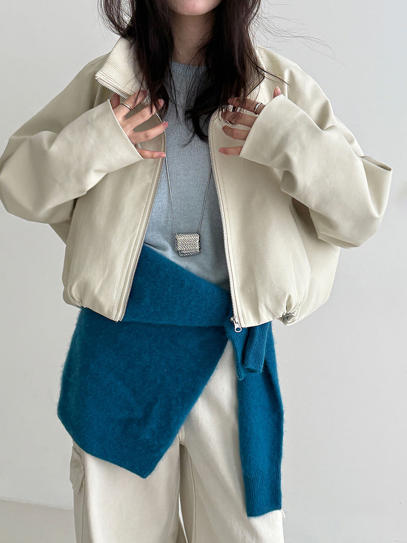 (48H出貨)韓系高級感百搭修身顯瘦羊毛針織打底衫-3色